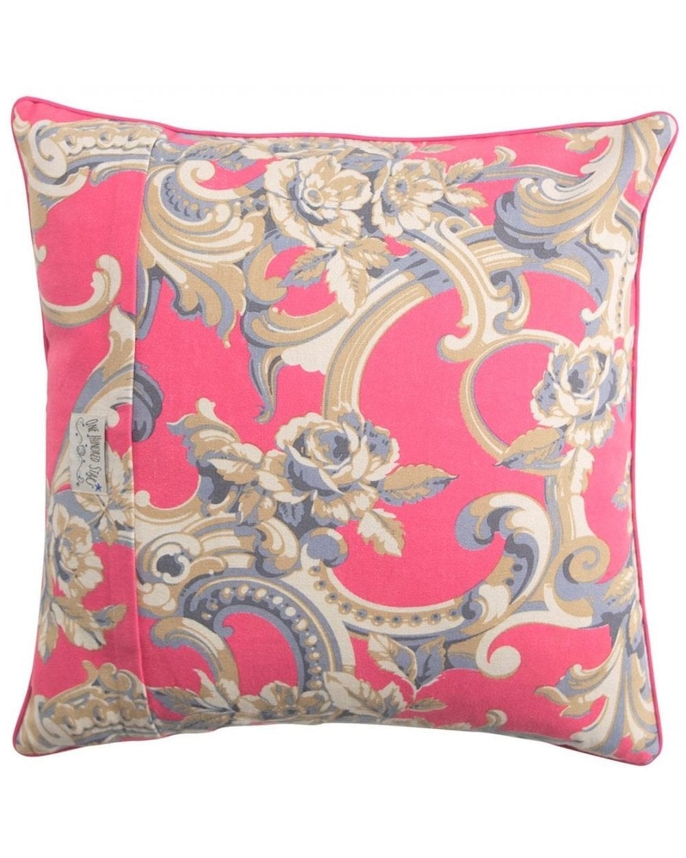 Cushion Plaster Roses Pink