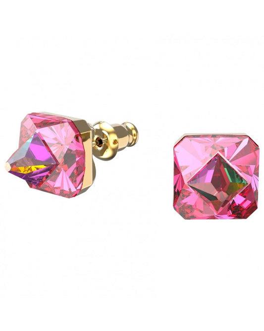 Ortyx Pyramid Stud Earrings - Pink