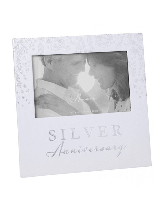 6" x 4" Photo Frame - Silver Anniversary
