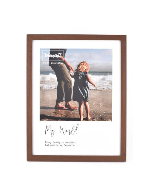 8" x 8" Moments Wooden Photo Frame - My World