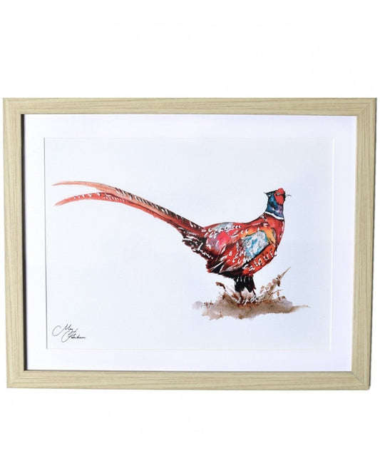 Meg Hawkins Framed 40cm x 50cm Print - Pheasant