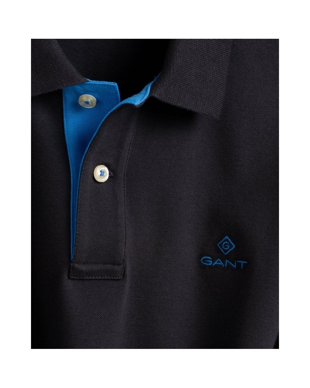 Contrast Collar Pique Polo Shirt