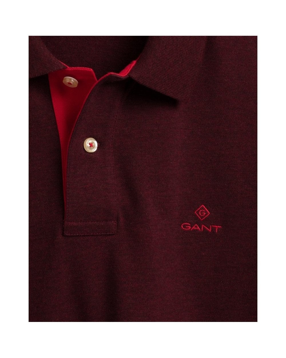 Contrast Collar Pique Polo Shirt