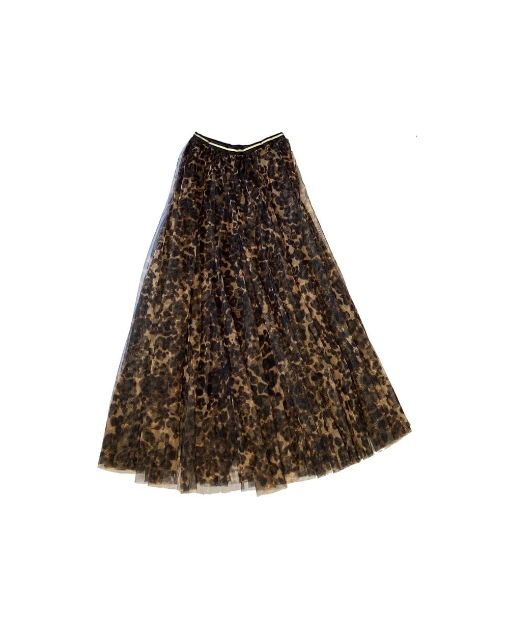 Tulle Big Leopard Print Skirt - Small