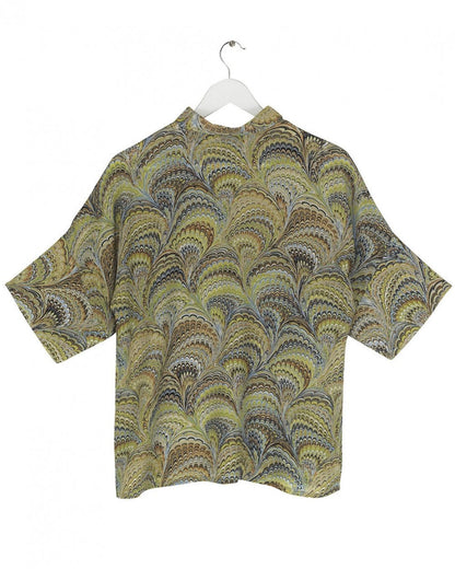 Marbled Green Pippa Top S/M
