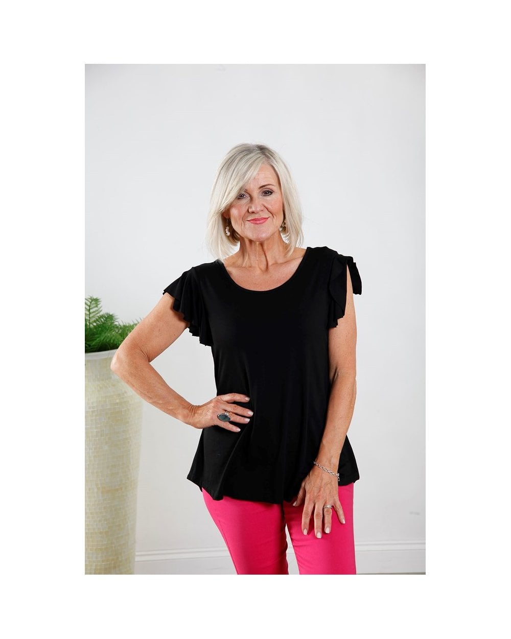 Flute Cap Sleeve Top