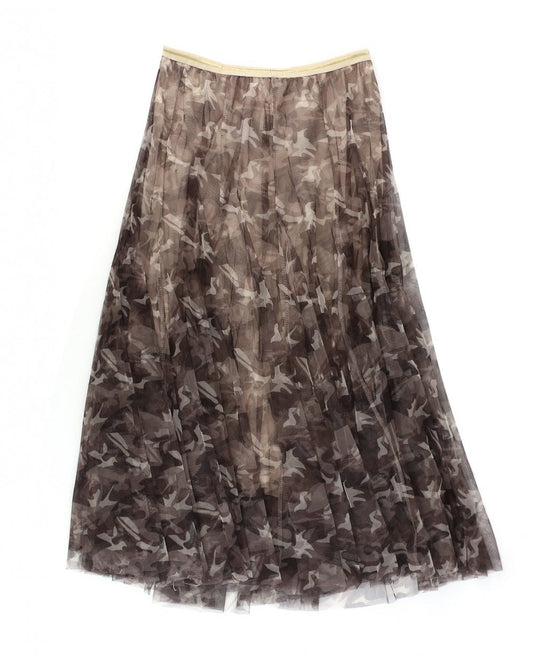 Tulle Layer Skirt Stone Camo Print Medium