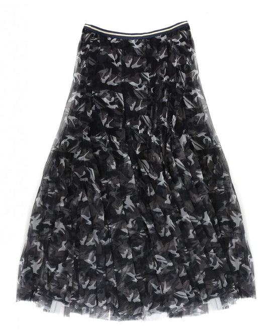 Tulle Layer Skirt Navy Camo Print - Small