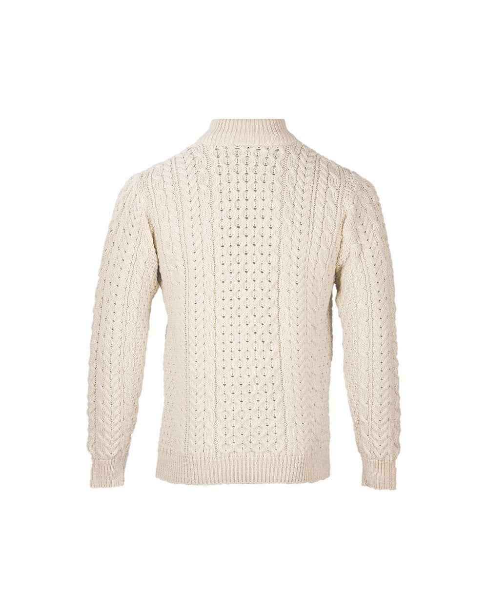 Ballycroy Mens Aran Half Zip Sweater