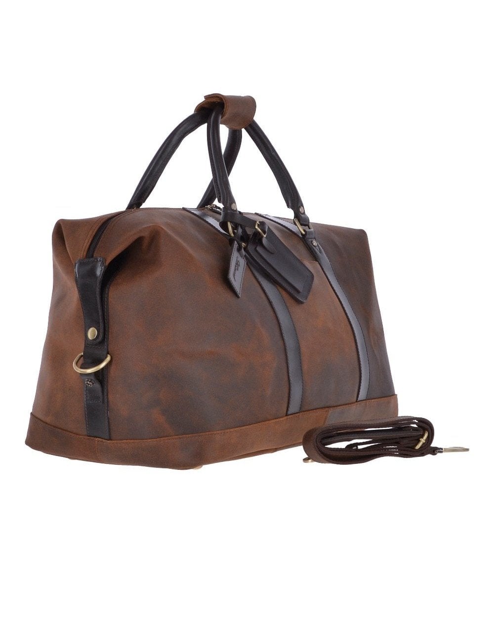 Marcus Leather Weekend Bag - Brown