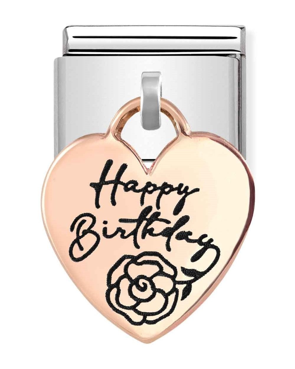 Composable Classic Link Heart Pendant - Happy Birthday