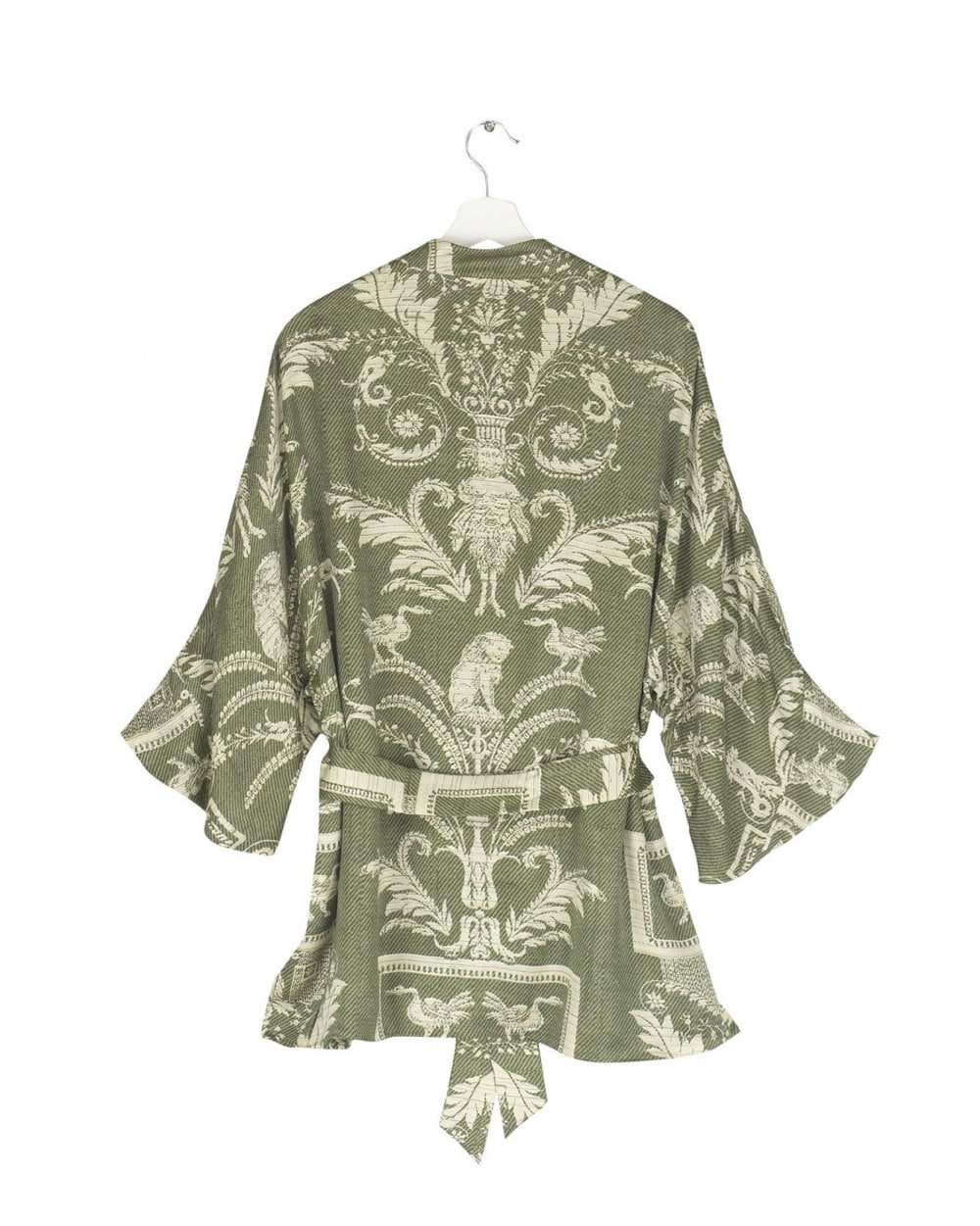 Vintage Damask Sage Wrap Jacket