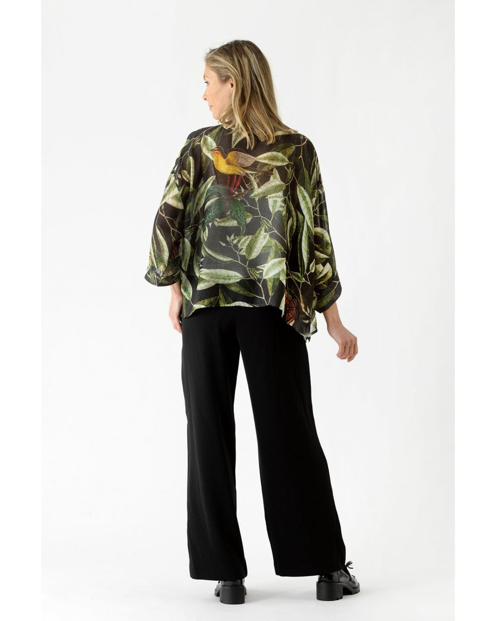 Evergreen Black Kimono