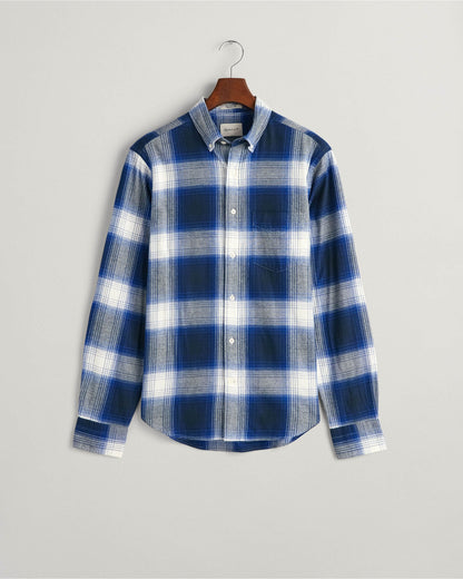 Regular Fit Shadow Check Flannel Shirt