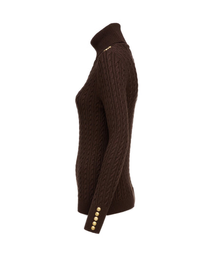 Seattle Roll Neck Cable Knit