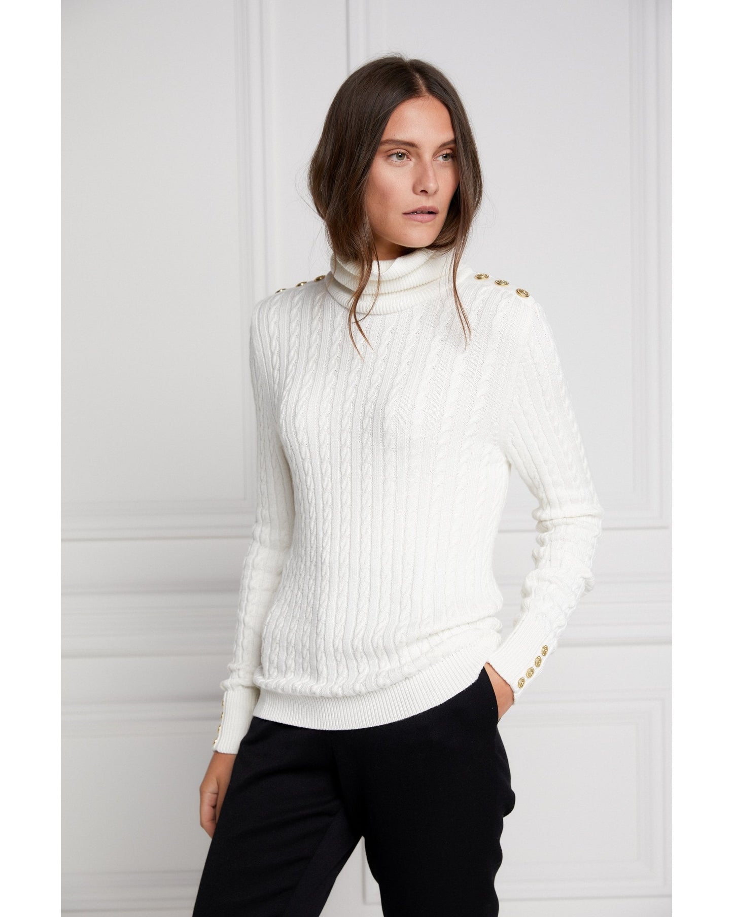 Seattle Roll Neck Cable Knit