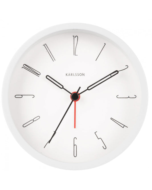 Alarm Clock Belle Numbers White