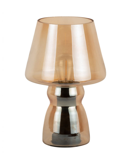 Table Lamp Classic LED Glass Amber Brown