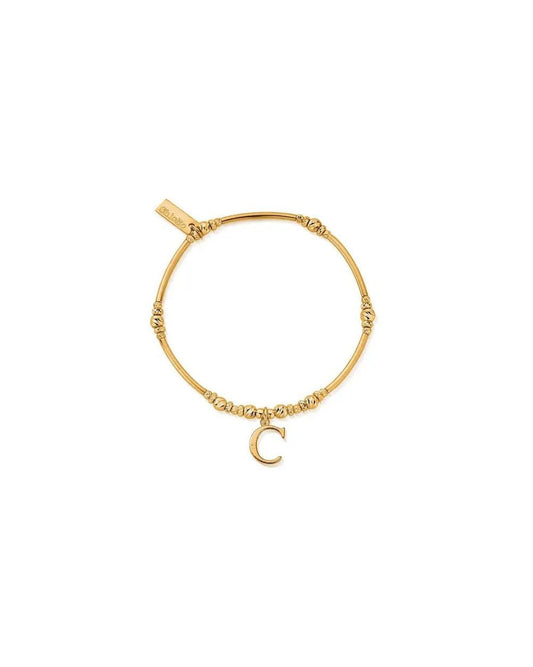 Gold Iconic Initial Bracelet - C