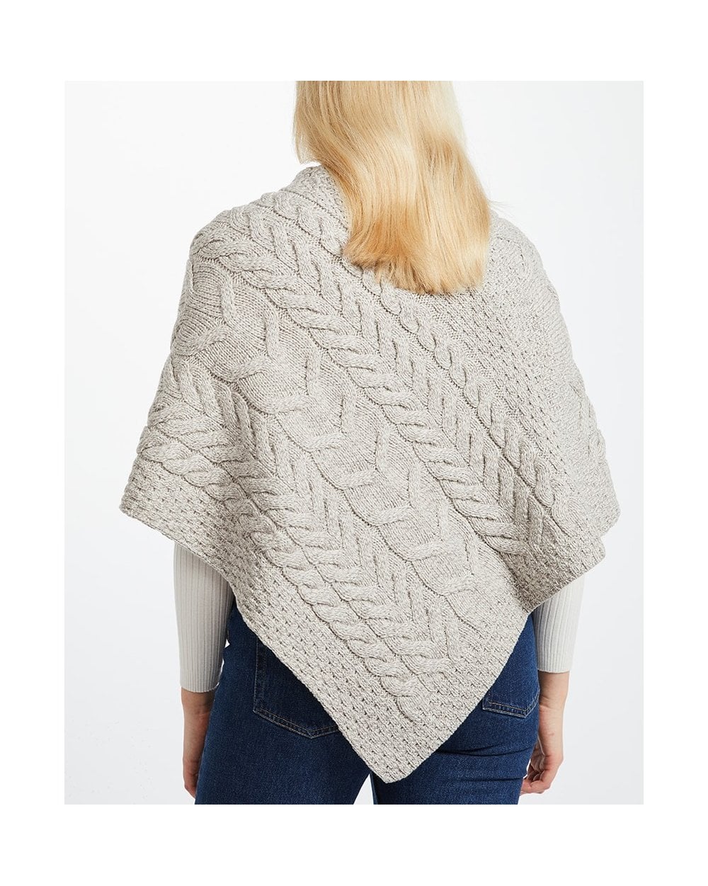 Aasleagh Falls Ladies Aran Poncho