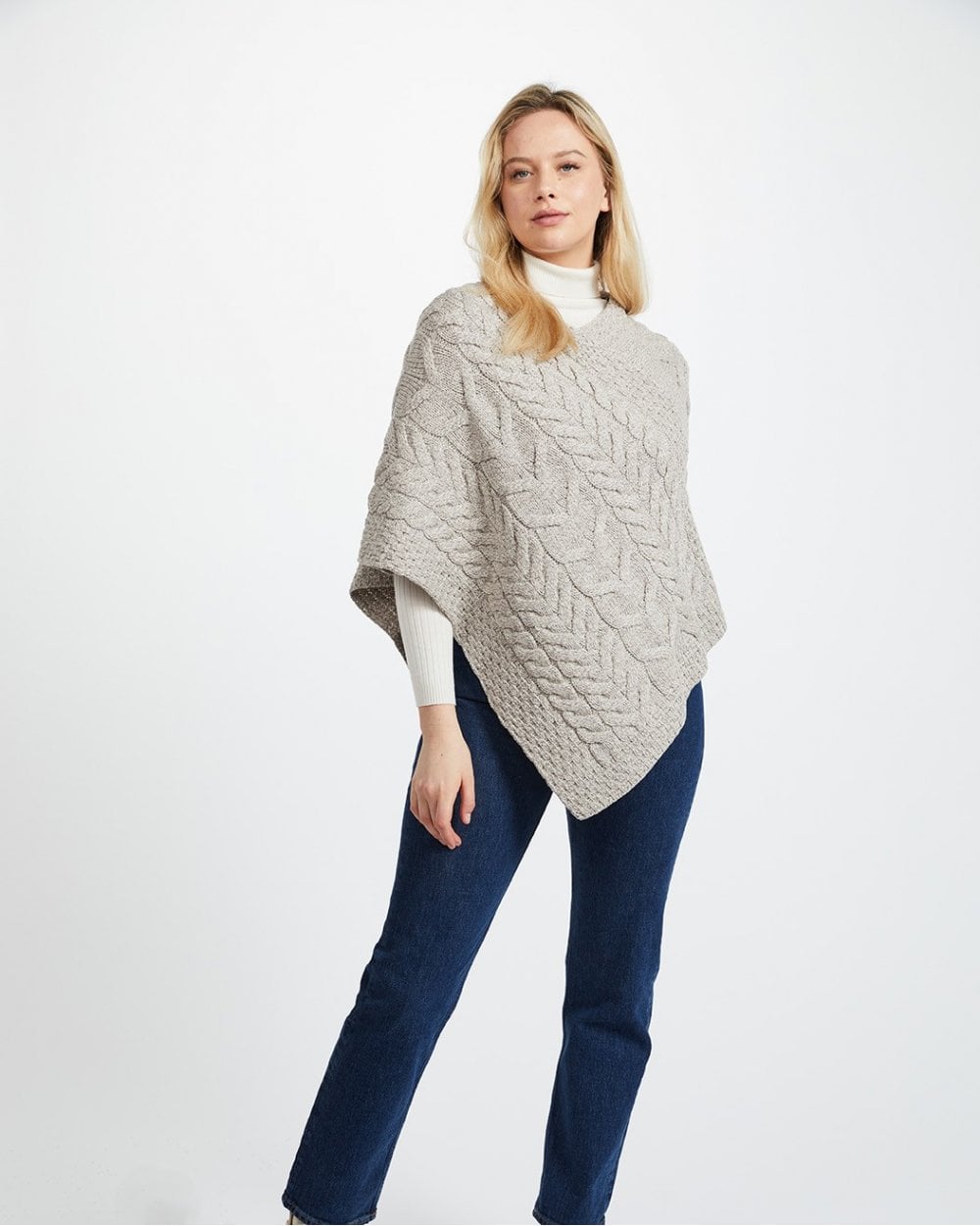 Aasleagh Falls Ladies Aran Poncho