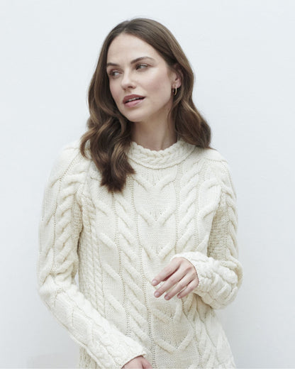 Listowel Ladies Aran Cabled Sweater