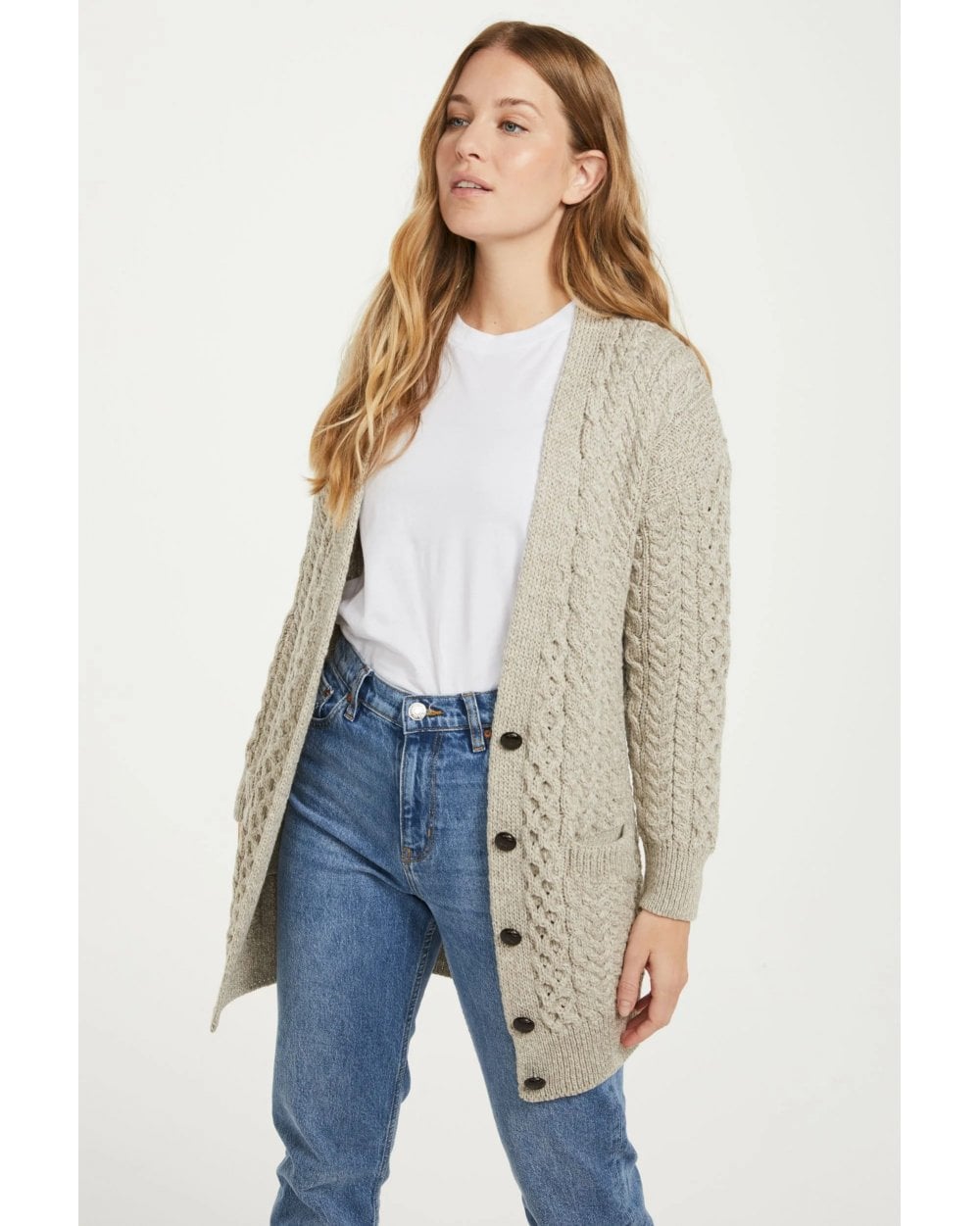 Delphi Aran Boyfriend Cardigan