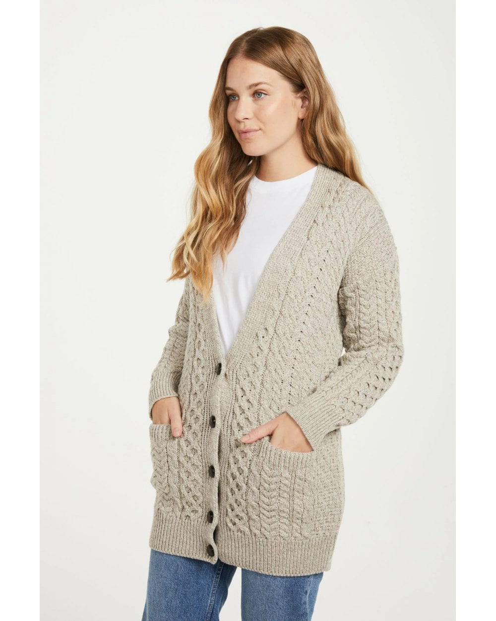 Delphi Aran Boyfriend Cardigan