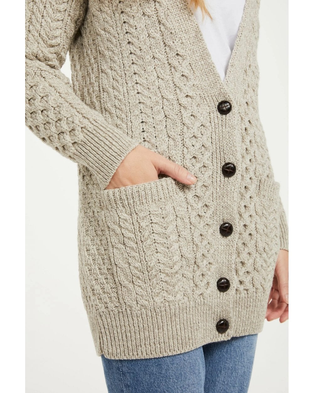 Delphi Aran Boyfriend Cardigan