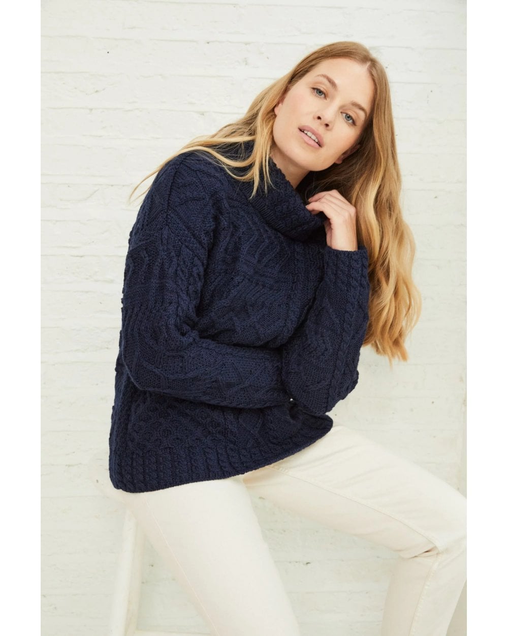 Skellig Ladies Oversized Aran Sweater