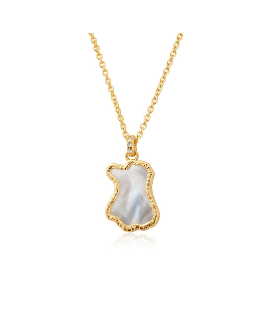 Lady of Luck Mother of Pearl Diamond Pendant