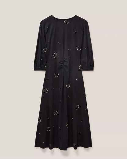 Megan Embroidered Jersey Dress
