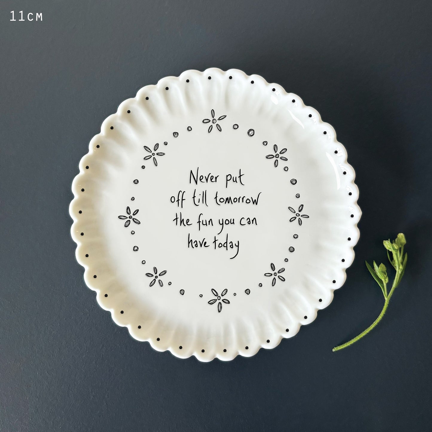 Scallop Coaster - Never Put Off Till Tomorrow
