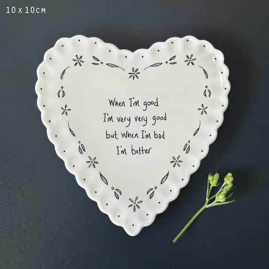 Heart Scallop Coaster -  When I'm Good