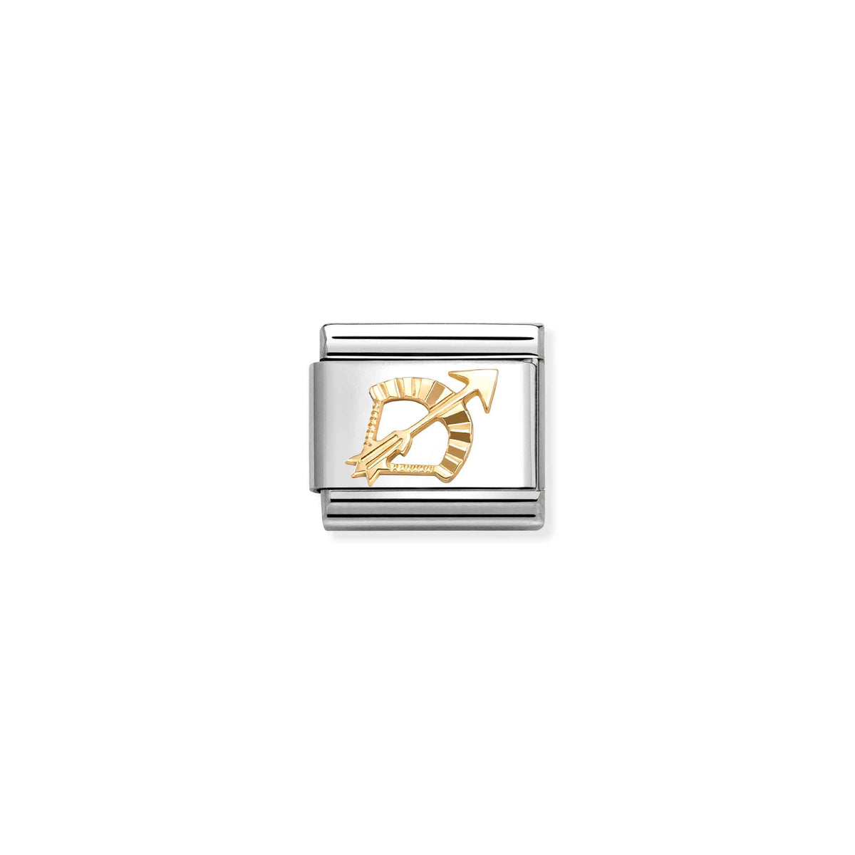 Composable Classic ZODIAC stainless steel and 18k gold diamond-cut Sagittarius