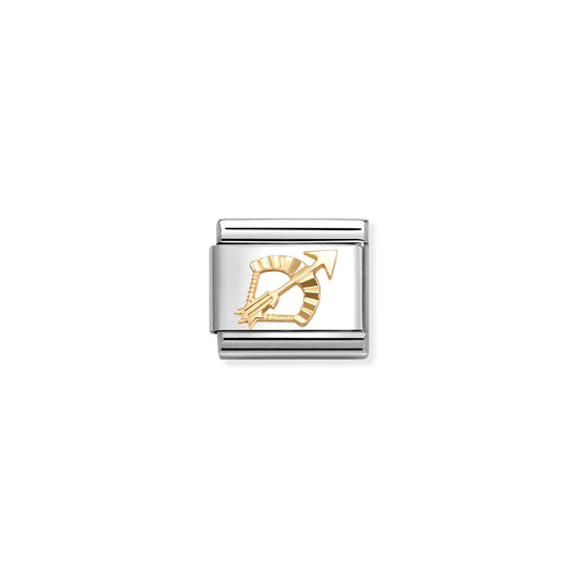 Composable Classic ZODIAC stainless steel and 18k gold diamond-cut Sagittarius
