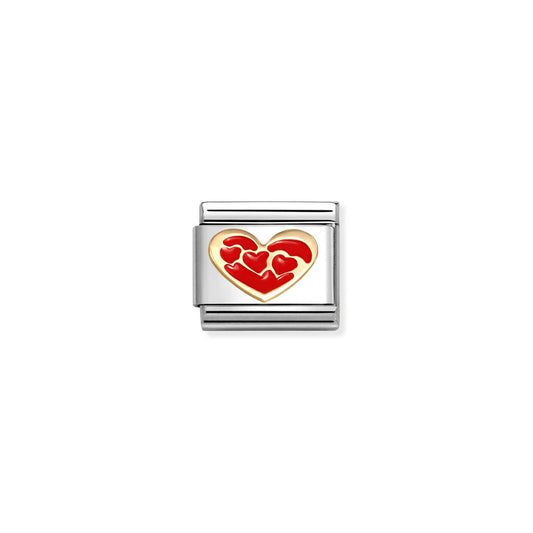 Composable Classic LOVE 2 stainless steel enamel and 18k gold Heart