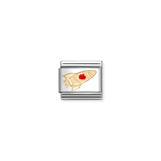 Composable Classic LOVE 2 stainless steel enamel and 18k gold Rocket