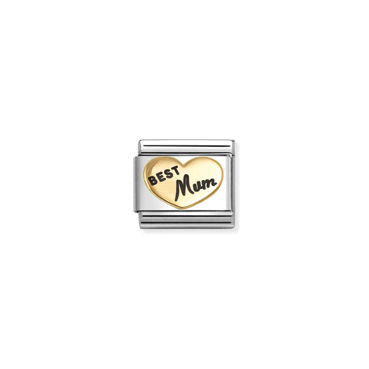 Composable Classic SYMBOLS steel enamel and 18k gold BEST Mum Heart