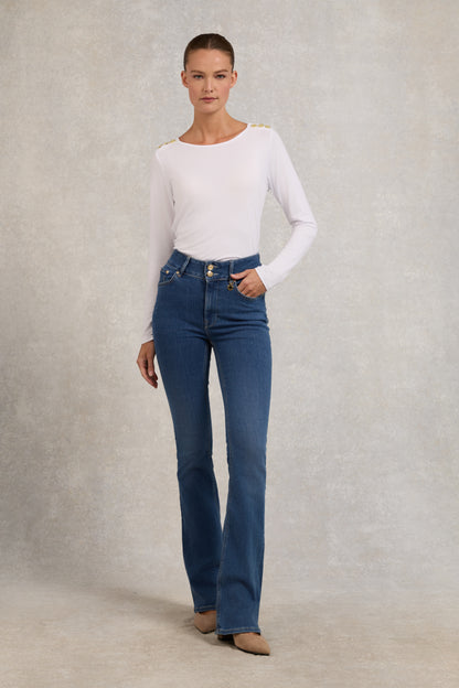High Rise Flared Jean