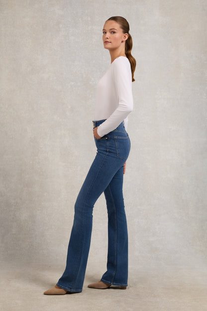 High Rise Flared Jean