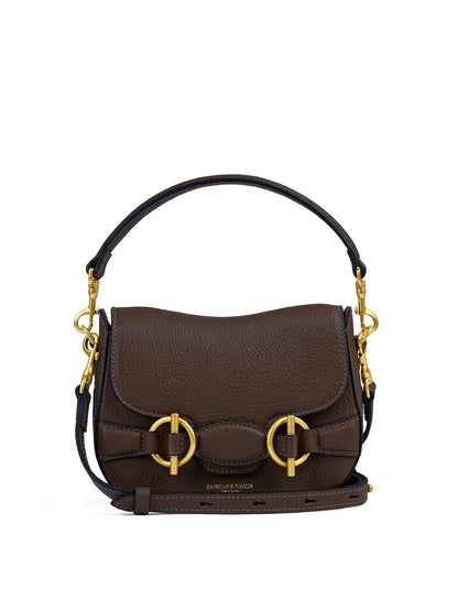 Connie Top Handle Handbag Leather - Mahogany