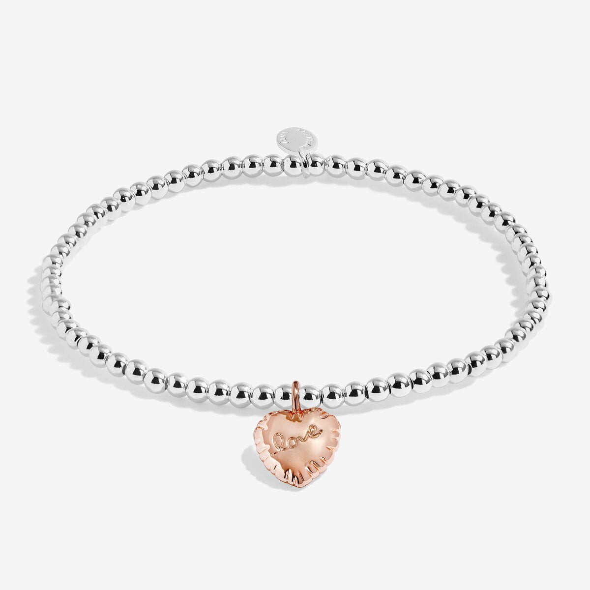 A Little 'Birthday Love' Bracelet In Silver and Rose Gold Plating