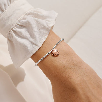 A Little 'Birthday Love' Bracelet In Silver and Rose Gold Plating