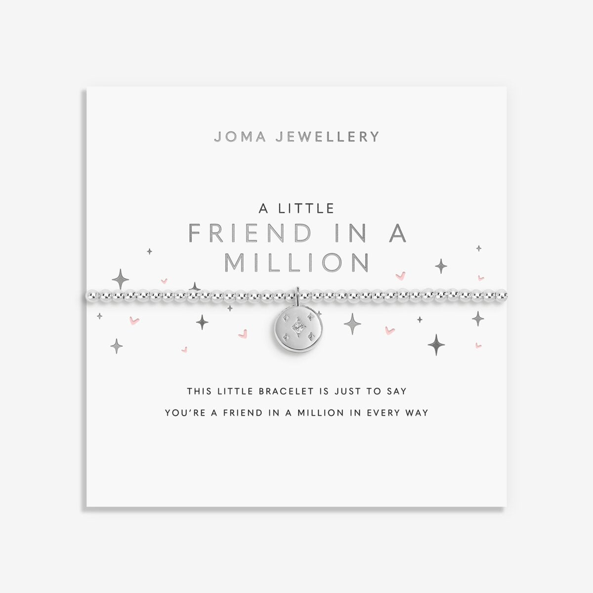 A Little 'Friend In A Million' Bracelet In Silver Plating