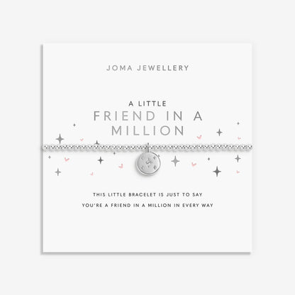 A Little 'Friend In A Million' Bracelet In Silver Plating