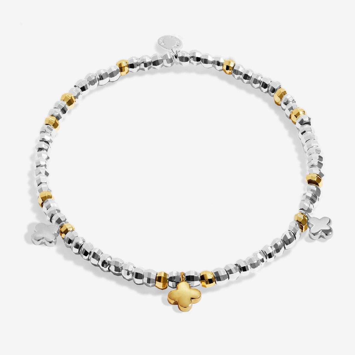 Sparkle Confetti A Little 'Friendship, Laughter, Happiness' Bracelet In Silver and Gold Plating