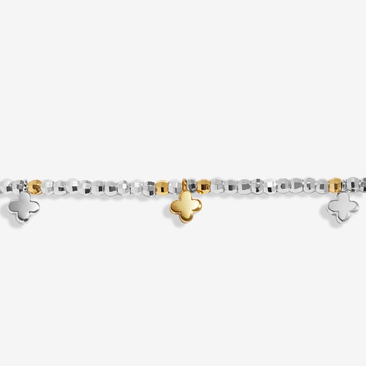 Sparkle Confetti A Little 'Friendship, Laughter, Happiness' Bracelet In Silver and Gold Plating