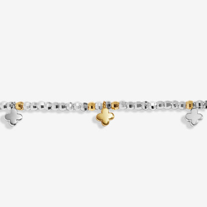 Sparkle Confetti A Little 'Friendship, Laughter, Happiness' Bracelet In Silver and Gold Plating