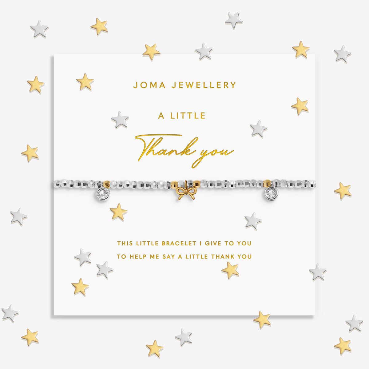 Sparkle Confetti A Little 'Thank You' Bracelet In Silver and Gold Plating